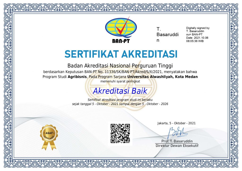 Sertifikat Akreditas Agribisnis