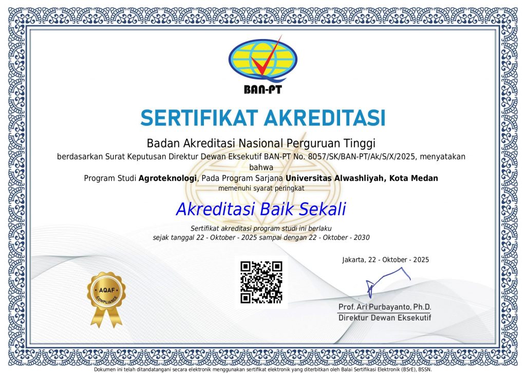 Sertifikat Akeditasi Agroteknologi